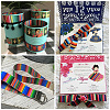 2Rolls 2 Styles Stripe Pattern Printed Polyester Grosgrain Ribbon OCOR-TA0001-37F-14