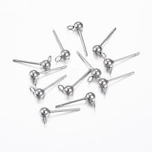 304 Stainless Steel Stud Earring Findings STAS-H376-90