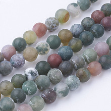 Natural Indian Agate Bead Strands G-G735-01F-6mm