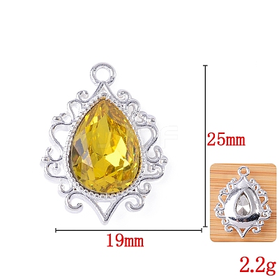 Glass Rhinestone Pendants FIND-WH0021-91S-020-1