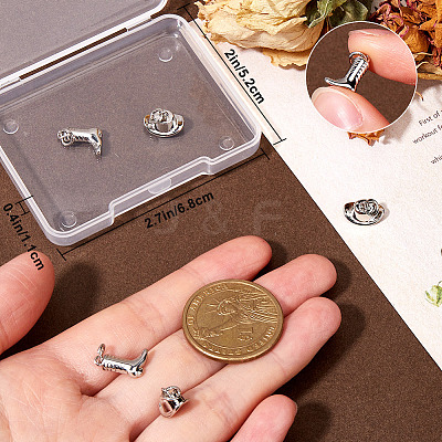 8Pcs 2 Styles West Cowboy Boot & Hat Rack Plating Brass Charms ZIRC-BBC0003-02-1