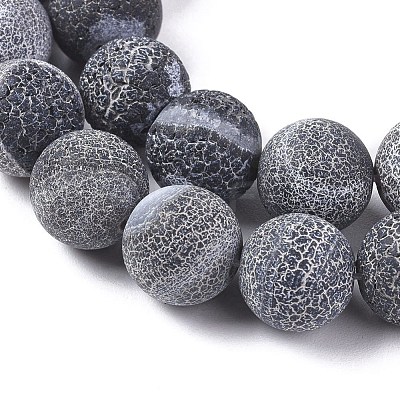 Natural Weathered Agate Beads Strands G-L534-04-10mm-1