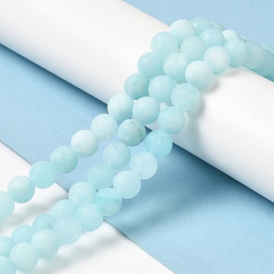 Natural Dyed White Jade Beads Strands G-M402-B01-05-1