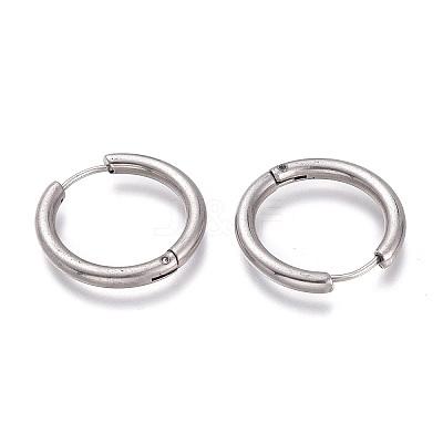 Tarnish Resistant 201 Stainless Steel Huggie Hoop Earrings EJEW-L256-05F-P-1