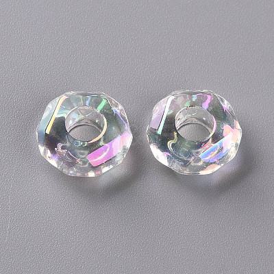 Transparent Acrylic European Beads X-TACR-S156-013-1