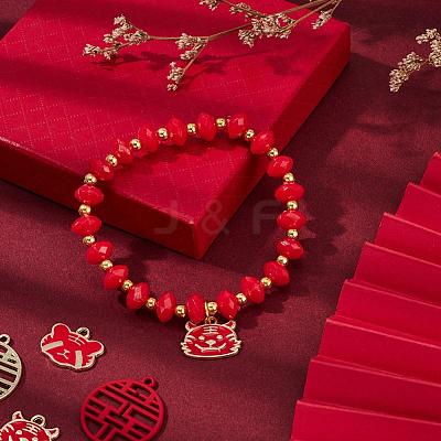 Tiger Zodiac Bracelets DIY Making Kits DIY-YW0004-26-1