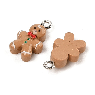 Christmas Theme Opaque Resin Pendants RESI-S08-02R-1