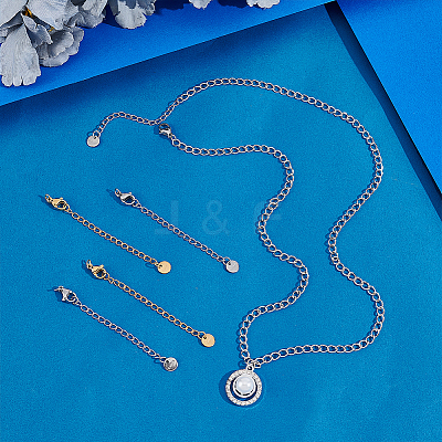 20Pcs 2 Colors 304 Stainless Steel Chain Extender STAS-UN0060-91-1