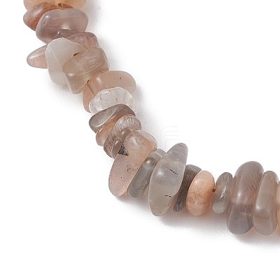 Adjustable Natural Multi-Moonstone Chip Beaded Necklaces NJEW-JN05933-1