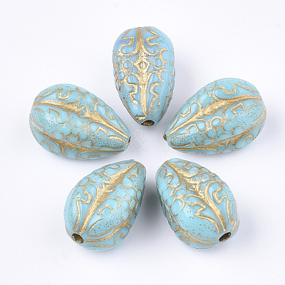 Plating Acrylic Beads PACR-T008-07B-1