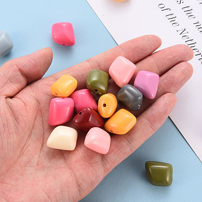 Opaque Acrylic Beads MACR-S373-15A-1