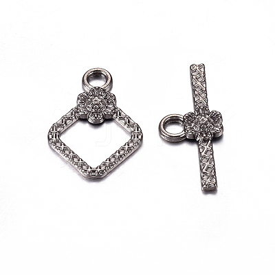 Tibetan Style Toggle Clasps X-TIBEB-A101564-B-LF-1