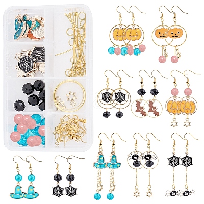 188 Pcs DIY Halloween Themed Earring Making Kits DIY-SC0014-73-1