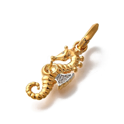 Brass Micro Pave Cubic Zirconia Pendants LS-KK-S517-01B-G-1