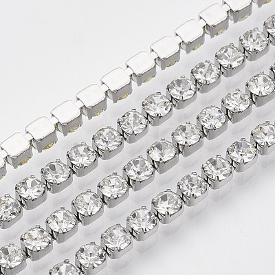 304 Stainless Steel Rhinestone Strass Chains CHS-R012-B-01-1