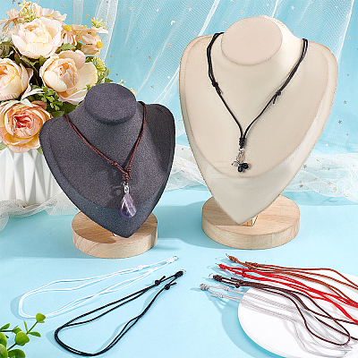 30Pcs 6 Colors Adjustable Nylon Thread Necklaces Making AJEW-PH01642-1