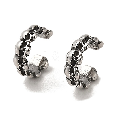 316 Surgical Stainless Steel Cuff Earrings EJEW-D096-01A-AS-1