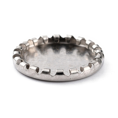 Non-Tarnish 304 Stainless Steel Cabochon Settings STAS-Y001-08P-1