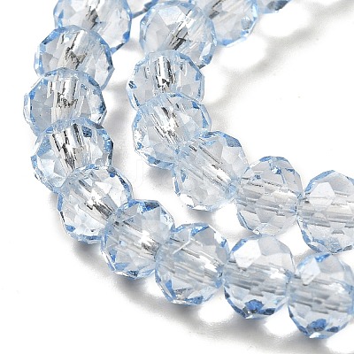 Transparent Baking Paint Glass Beads Strands DGLA-A034-T6mm-D13-1