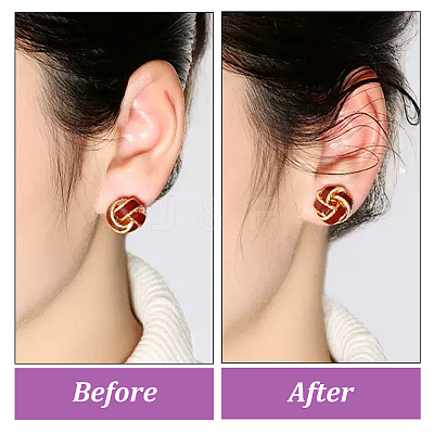12Pcs Brass Ear Nuts KK-BBC0016-30G-1