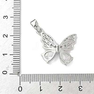 Brass Micro Pave Cubic Zirconia Pendants KK-I355-07P-1