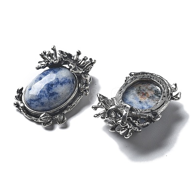 Natural Blue Spot Jasper Pendants G-H083-01AS-06-1