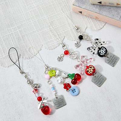 2Pcs 2 Colors Acrylic Mobile Straps MOBA-SZ0001-12-1