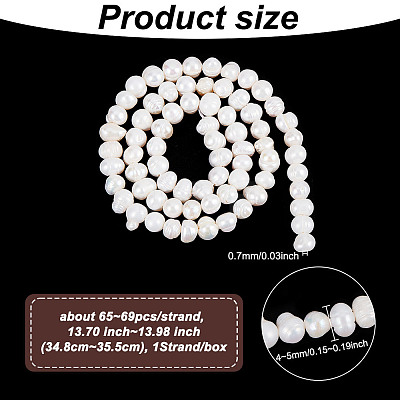 1 Strand Grade AA Natural Cultured Freshwater Pearl Beads Strands PEAR-GO0001-06-1