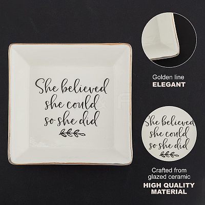 Porcelain Jewelry Plate DJEW-FG0001-05-1