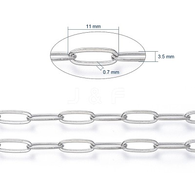 Brass Paperclip Chains X-CHC-S008-001B-P-1