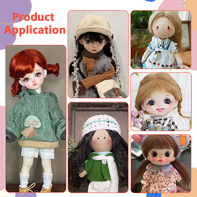 2Pcs Wool Doll Wig Hair DIY-NB0016-02A-1