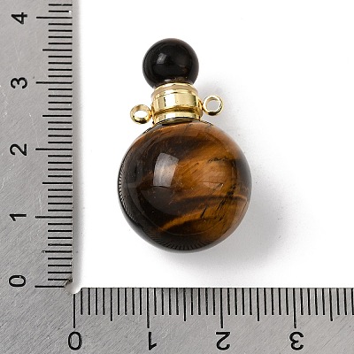 Natural Tiger Eye Perfume Bottle Pendants GG-CBA7610-02G-05-1