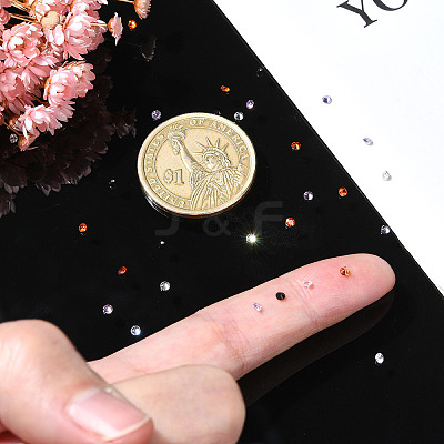 40Pcs 4 Colors Cubic Zirconia Cabochons ZIRC-YW0001-20C-1