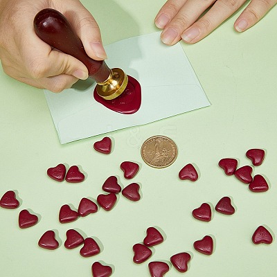 200Pcs Heart Sealing Wax Particles DIY-CP0009-29-1