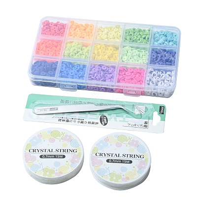 DIY Heishi Word Bracelet Making Kit DIY-YW0006-44-1