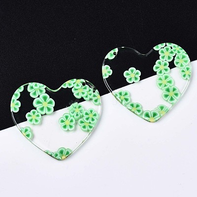 Transparent Clear Cellulose Acetate(Resin) Pendants KY-T040-56A-1