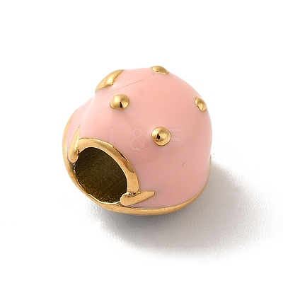 Ion Plating(IP) 304 Stainless Steel Enamel European Beads STAS-G308-09G-1