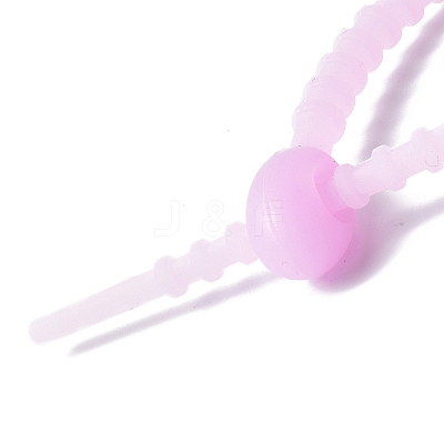 Luminous Silicone Cable Zip Ties AJEW-P104-01C-1