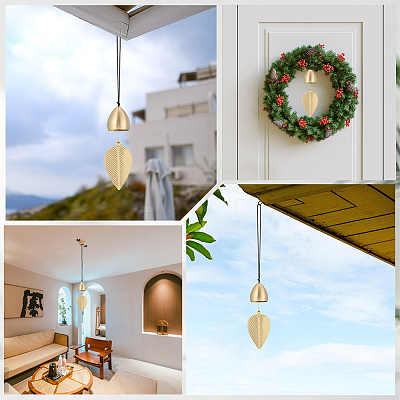 Brass Bell Pendants HJEW-WH20816-010G-F-1
