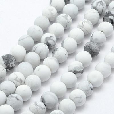 Natural Howlite Beads Strands G-F518-22-8mm-1