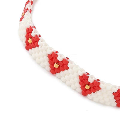 Glass Seed Beaded Bracelets for Women BJEW-MZ00214-03-1