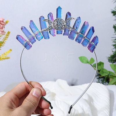 Raw Natural Quartz Hair Bands PW-WG74161-04-1