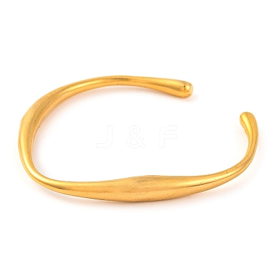 304 Stainless Steel Open Cuff Bangles for Women BJEW-G711-02G-1