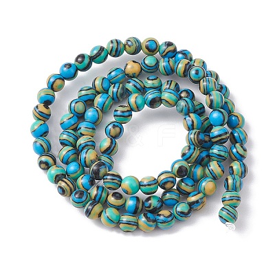 Synthetic Malachite Beads Strands G-YW0001-55A-1