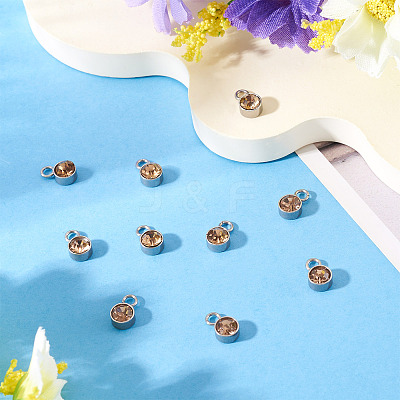 10Pcs Glass Rhinestone Charms STAS-TA0003-26C-1
