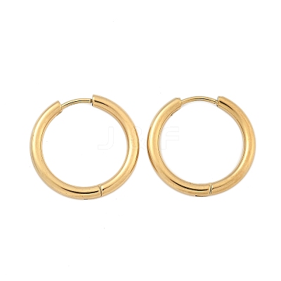 Ion Plating(IP) 304 Stainless Steel Huggie Hoop Earrings EJEW-F111B-21mm-G-1