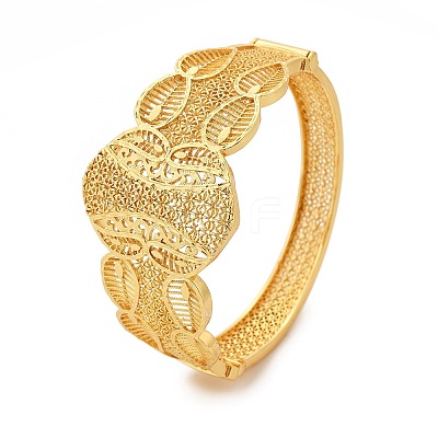 Brass Bangles for Women BJEW-D313-05G-1