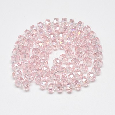 Electroplate Glass Beads Strands EGLA-Q083-10mm-A06-1