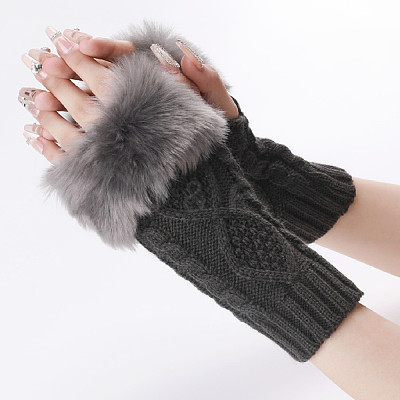 Polyacrylonitrile Fiber Yarn Knitting Fingerless Gloves COHT-PW0001-15I-1