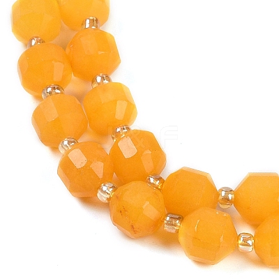 Natural Topaz Jade Beads Strands G-O201B-114F-1